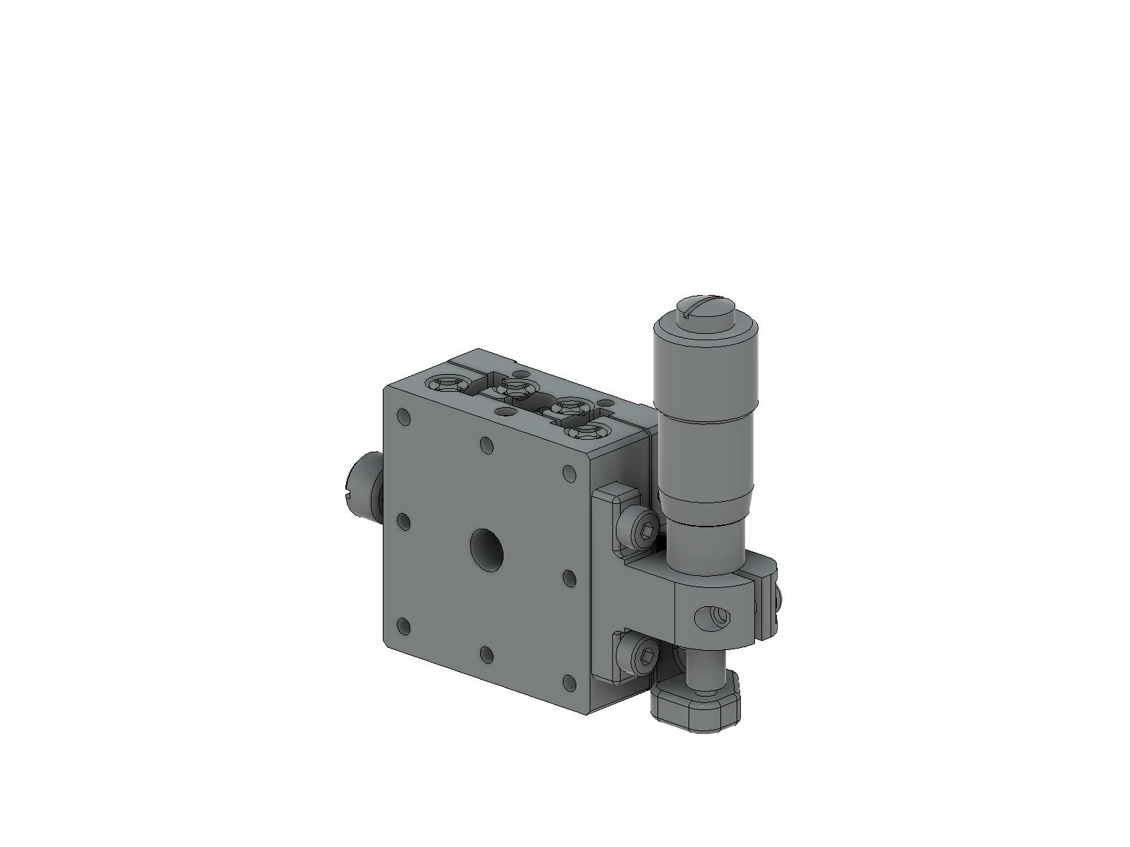 Łożysko EXC 25X25mm, stal nierdzewna, stół osi Z, (pionowa platforma/baza) mikrometr boczny, +/-3mm, gwinty M2